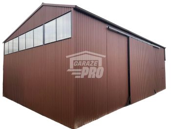 Hala Garaż 12x8m brama przesówna drzwi rynny okna GP85